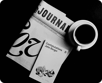 Journal with coffee